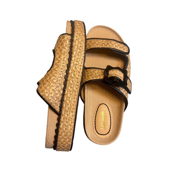 Larroude Raffia Platform Slides – NEW - Picture 1 of 5